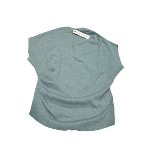 Arach & Cloz Women's Ruched Slim Fashion Trendy Sage Green Top Size Medium